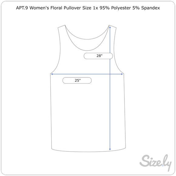 APT. 9 Women's Sleeveless Floral Popover Top Size 1X - Picture 5 of 7